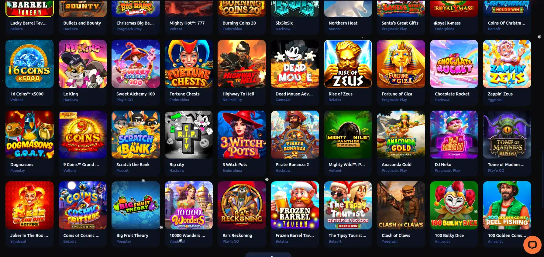 Интерфейс казино Макс Слотс с игровыми автоматами